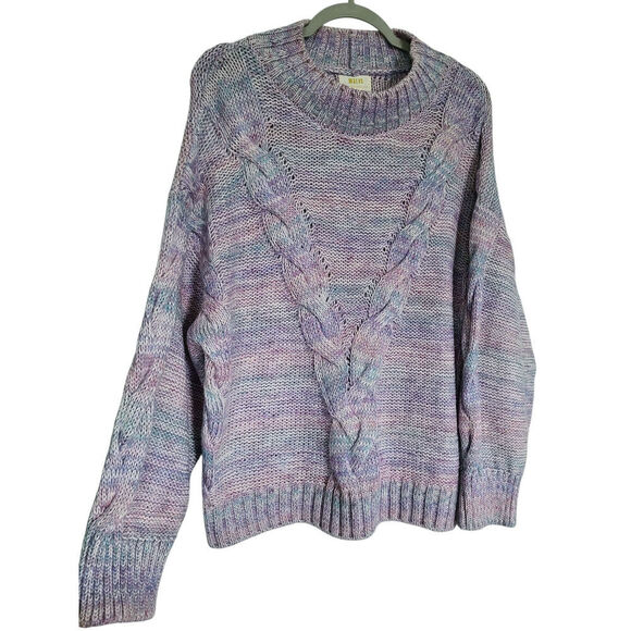Anthropologie Maeve Rachel Textured Knit Sweater Size XL Lavender - Picture 5 of 8